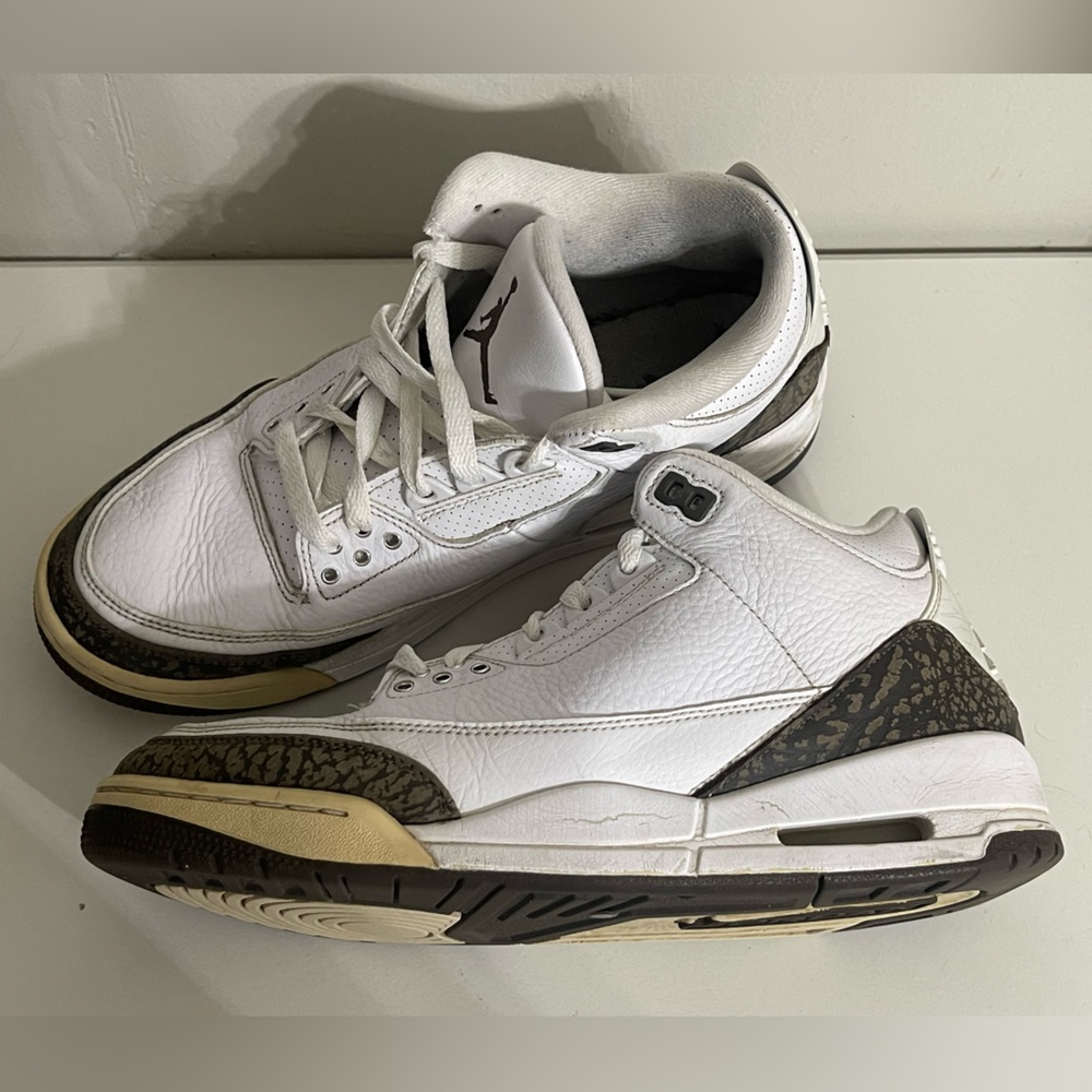 VTG Nike Air Jordan 3 Retro Mocha -White/Black/Brown Size 9.5 - Picture 6 of 7